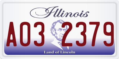 IL license plate A032379