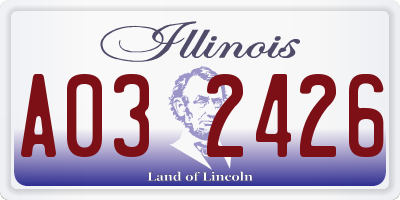 IL license plate A032426