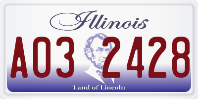 IL license plate A032428