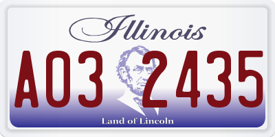 IL license plate A032435