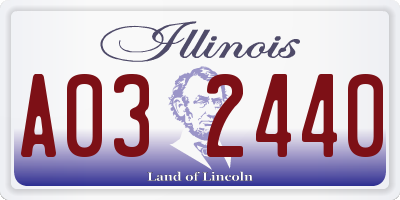 IL license plate A032440