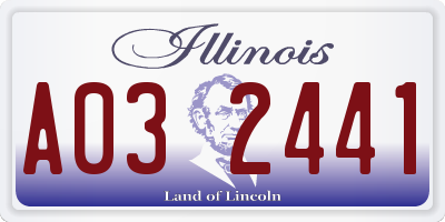 IL license plate A032441