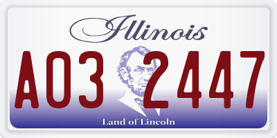 IL license plate A032447