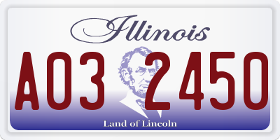 IL license plate A032450
