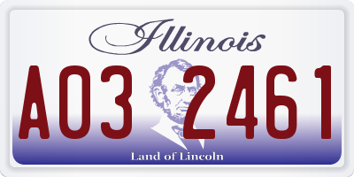 IL license plate A032461