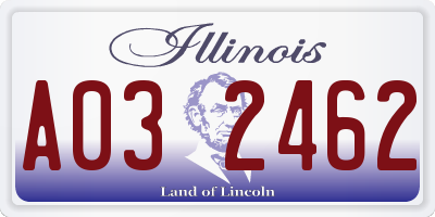 IL license plate A032462