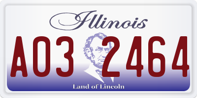 IL license plate A032464