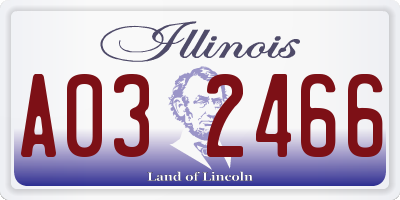 IL license plate A032466