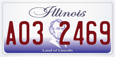 IL license plate A032469