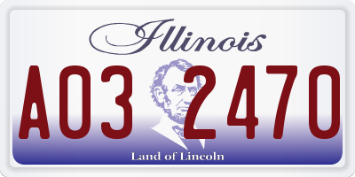 IL license plate A032470