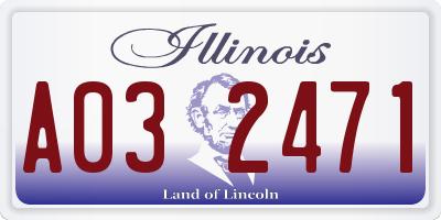 IL license plate A032471