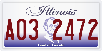 IL license plate A032472