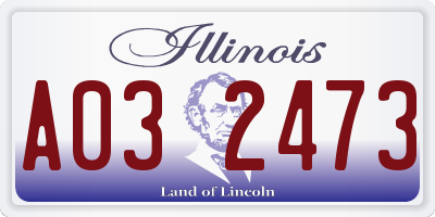 IL license plate A032473