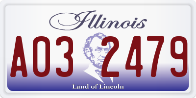 IL license plate A032479