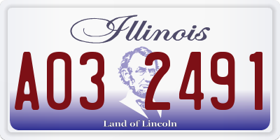IL license plate A032491