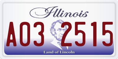 IL license plate A032515