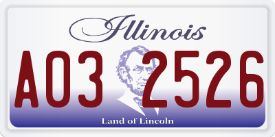 IL license plate A032526