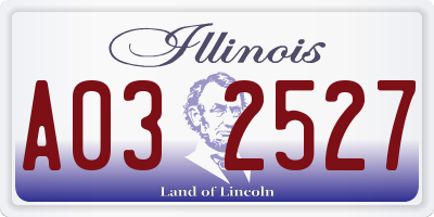 IL license plate A032527