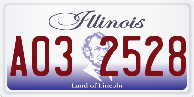 IL license plate A032528