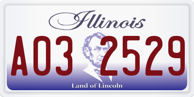IL license plate A032529