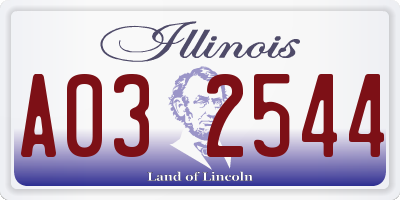 IL license plate A032544
