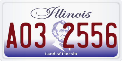 IL license plate A032556