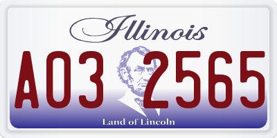 IL license plate A032565