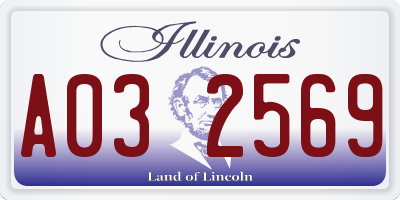 IL license plate A032569