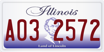 IL license plate A032572