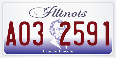 IL license plate A032591