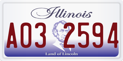 IL license plate A032594