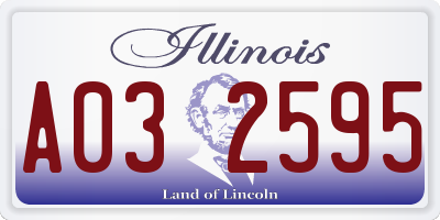 IL license plate A032595