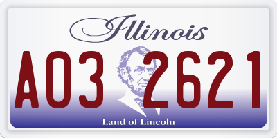 IL license plate A032621