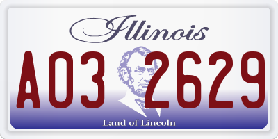 IL license plate A032629