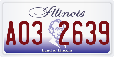 IL license plate A032639