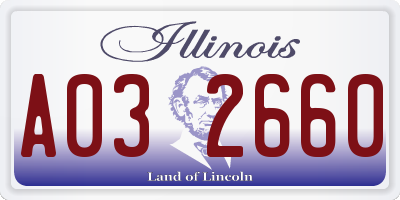 IL license plate A032660