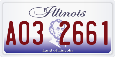 IL license plate A032661