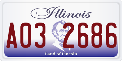 IL license plate A032686