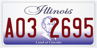IL license plate A032695