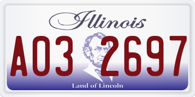 IL license plate A032697