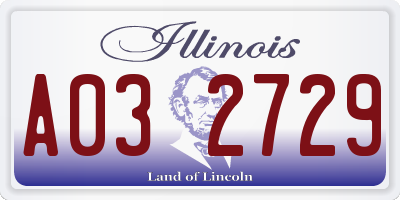 IL license plate A032729