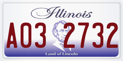 IL license plate A032732