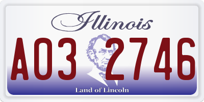 IL license plate A032746