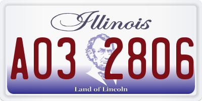 IL license plate A032806