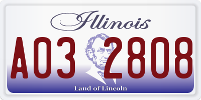 IL license plate A032808