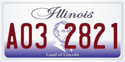 IL license plate A032821