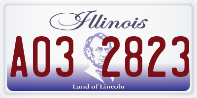 IL license plate A032823