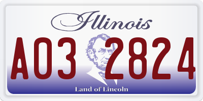 IL license plate A032824