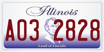 IL license plate A032828