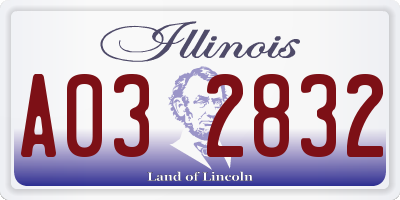 IL license plate A032832